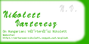 nikolett varteresz business card